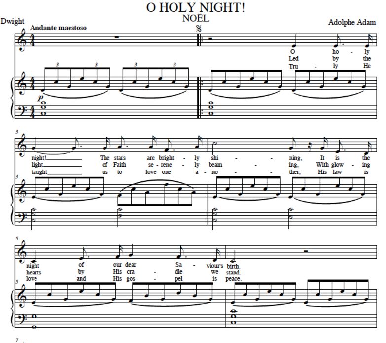 O Holy Night (Noël).Transposition in C Major (Mezz...