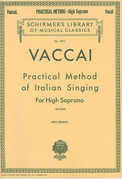 Vaccai Practical Method High Voice (High Soprano/T...