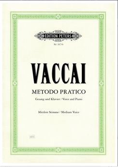Vaccai Practical Method, Peters ed. For Medium Voi...