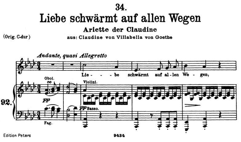 Arietta der claudine, D 239-6, As-Dur. F. Schubert...