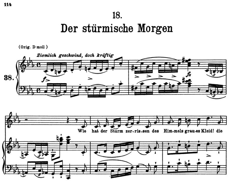 Der Stürmische Morgen, D.911-18. F. Schubert (Wint...
