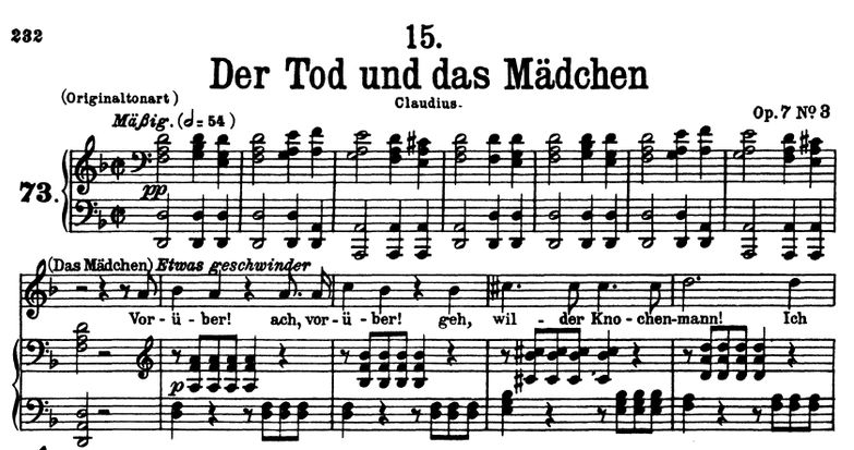 Der Tod und das Mädchen, D.531. d-moll. F. Schuber...