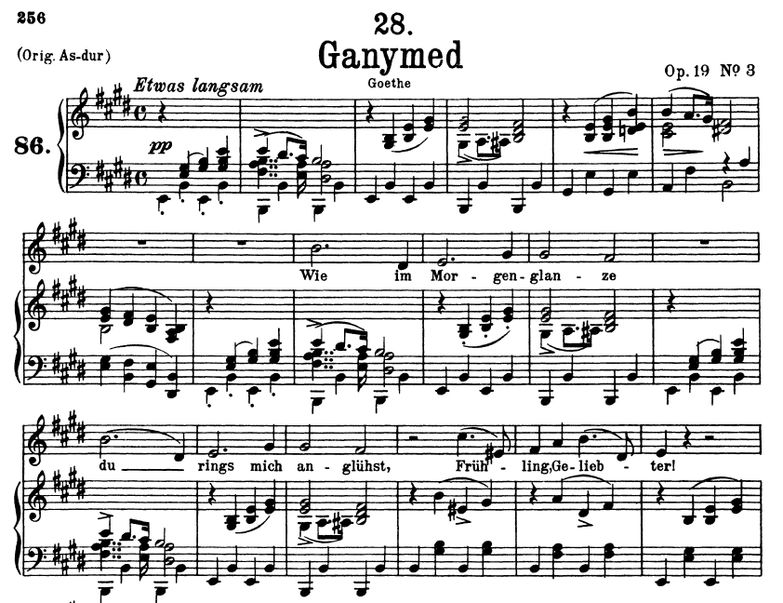 Ganymed D.544, E-Dur. F. Schubert. Peters Friedlae...