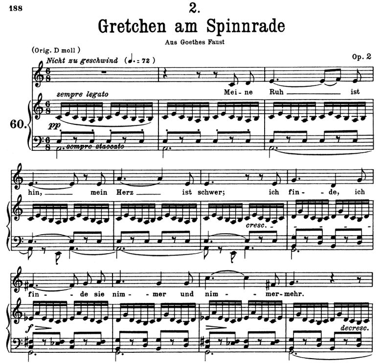 Gretchen am Spinnrade D.118, a-moll. F. Schubert. ...