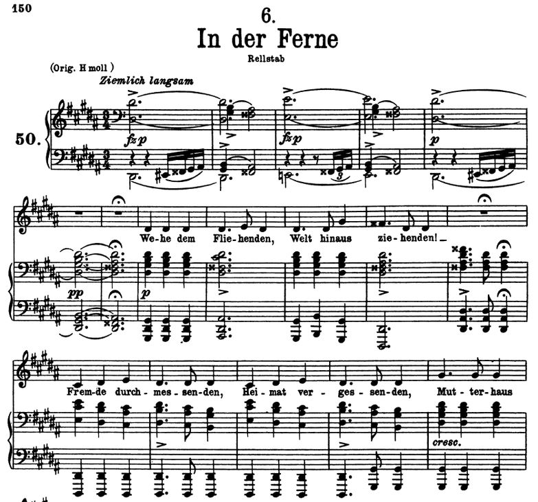 In der Ferne D.957-6, gis-moll. F. Schubert. Peter...