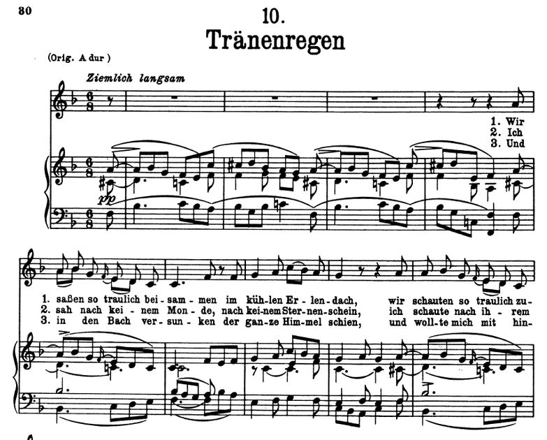 Tränenregen D.795-10, F-Dur. F. Schubert (Die Schö...
