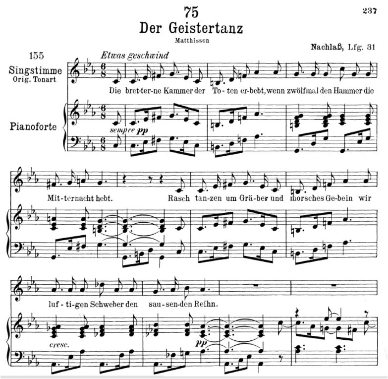 Der Geistertanz, D.116, c-moll. F. Schubert. Peter...