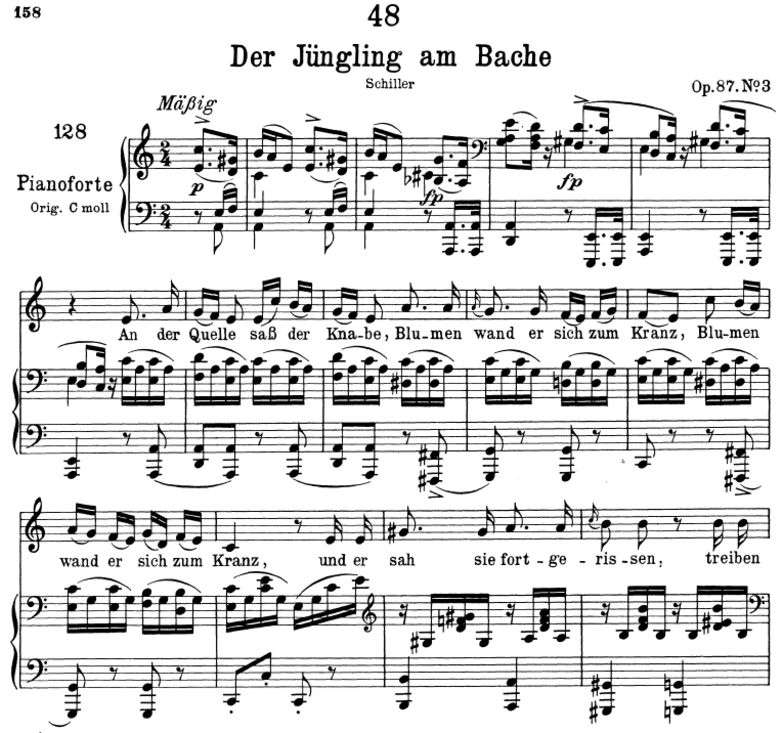Der Jüngling am Bache D.638, a-moll. F. Schubert. ...