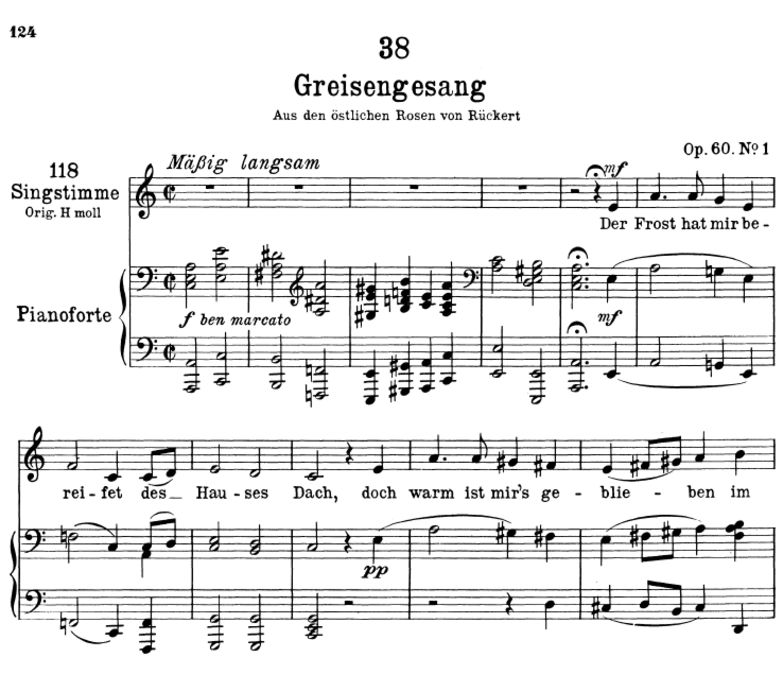 Greisengesang D.778. a-moll,, F. Schubert. Peters ...