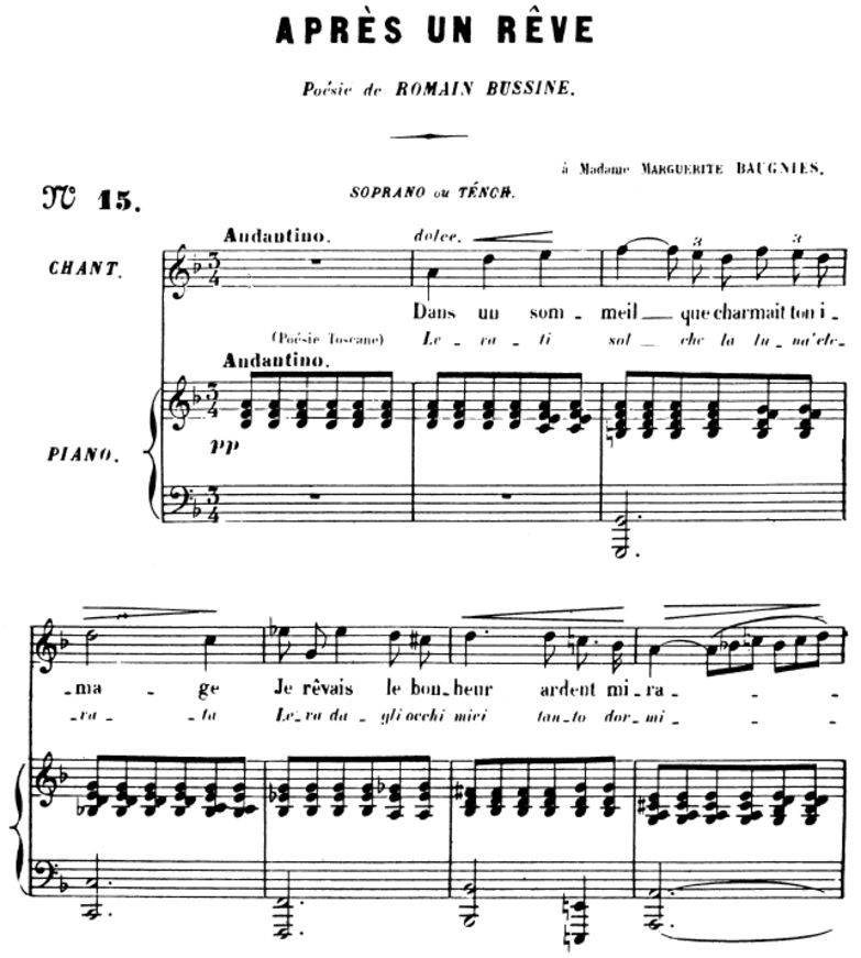 Après un rêve Op.7 No.1, High Voice in D minor, G....