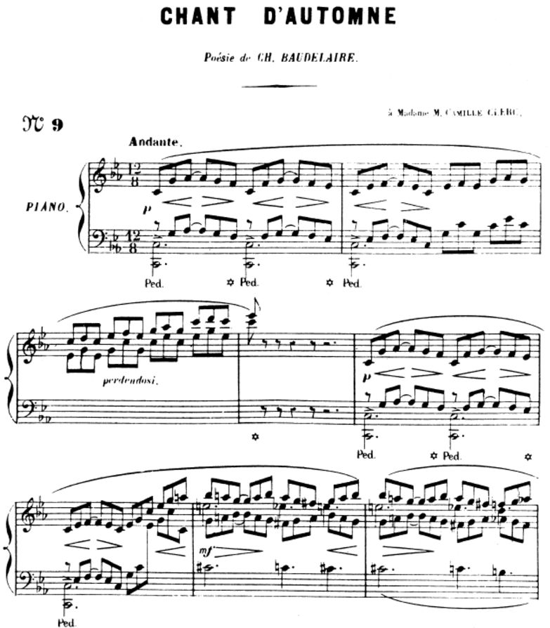 Chant d'Automne, Op.5 No 1, High Voice in C minor,...