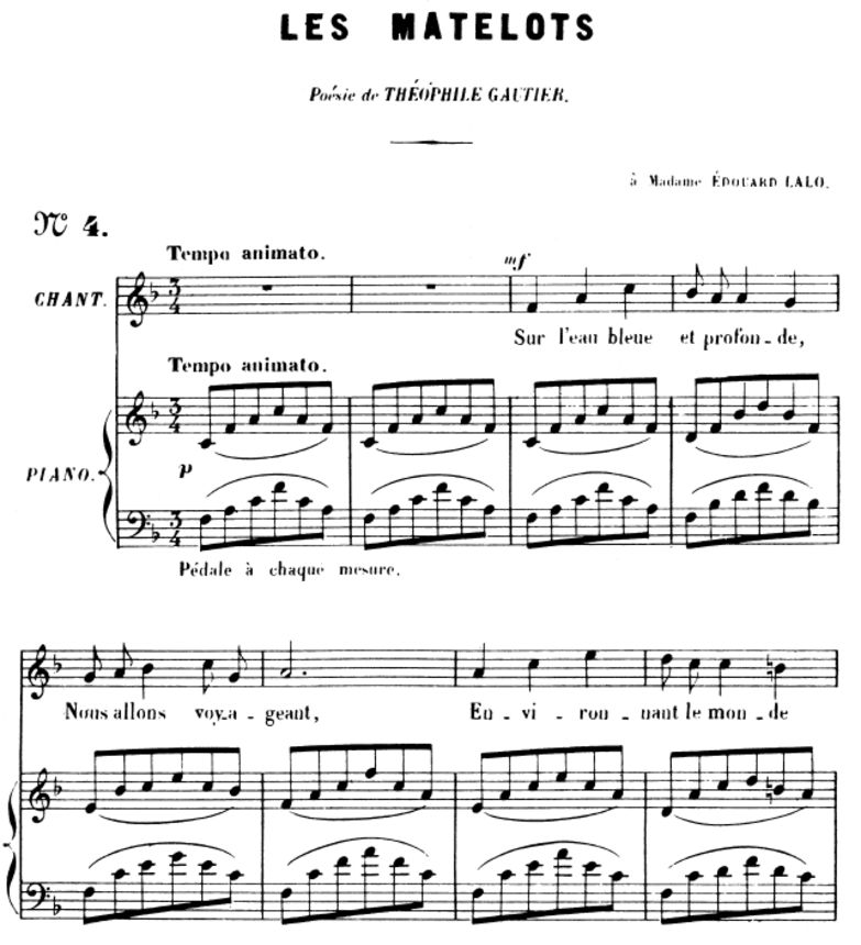 Les matelots, Op.2 No.2, High Voice in F Major, G....