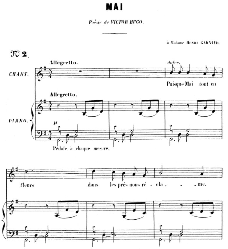 Mai, Op.1 No.2, High Voice in G Major, G. Fauré. E...