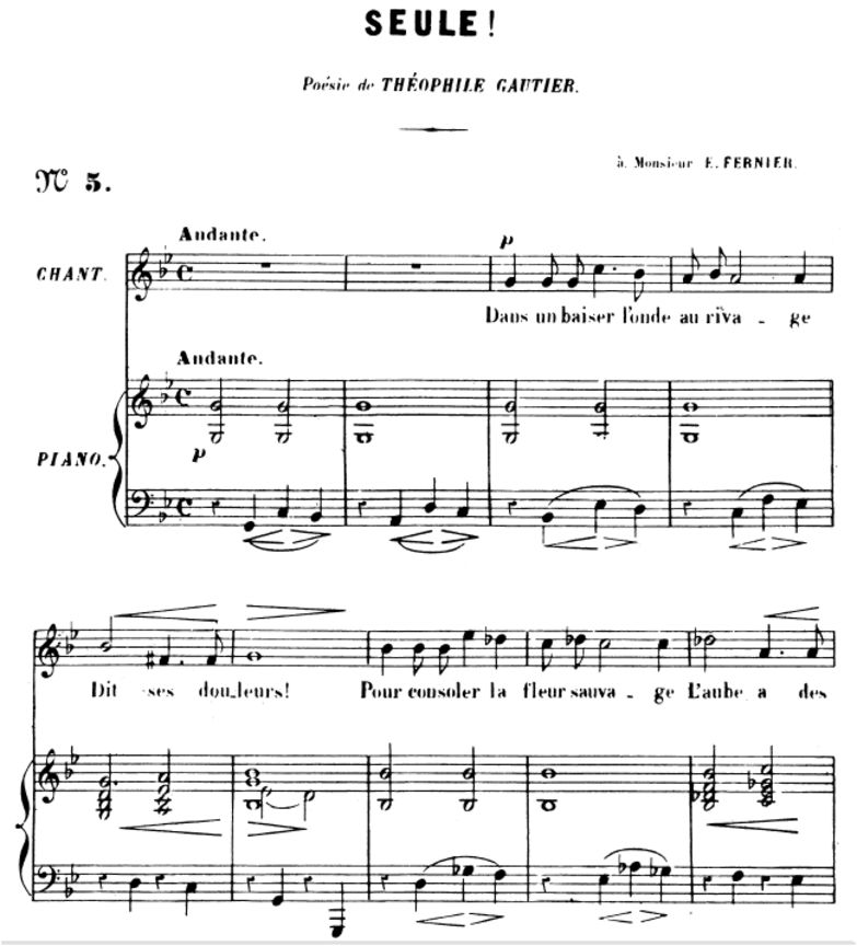 Seule! Op. 3 No.1, High Voice in G minor, G. Fauré...