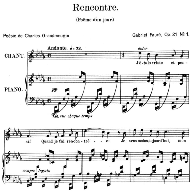 Poème d'un jour (Rencontre) Op.21 No.1, High Voice...