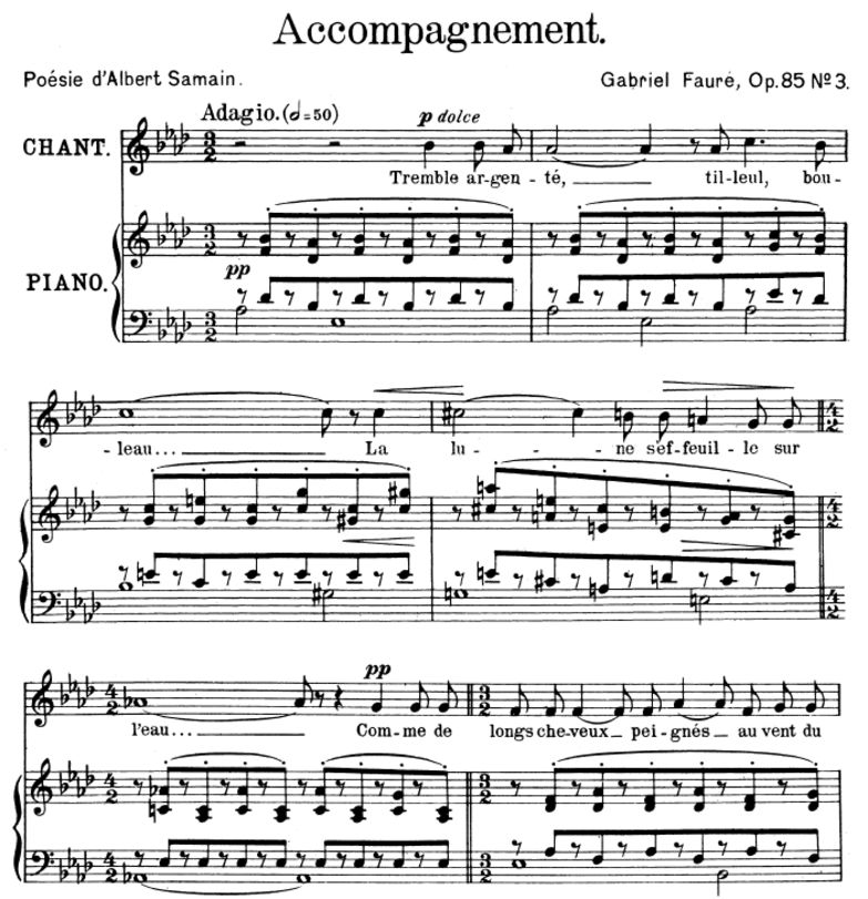 Accompagnement Op.85 No.3, High Voice in A-Flat Ma...