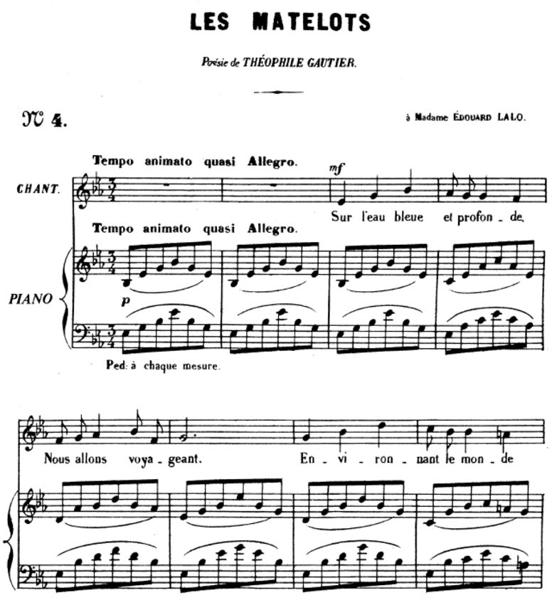 Les matelots Op.2 No.2, Medium Voice in E-Flat Maj...