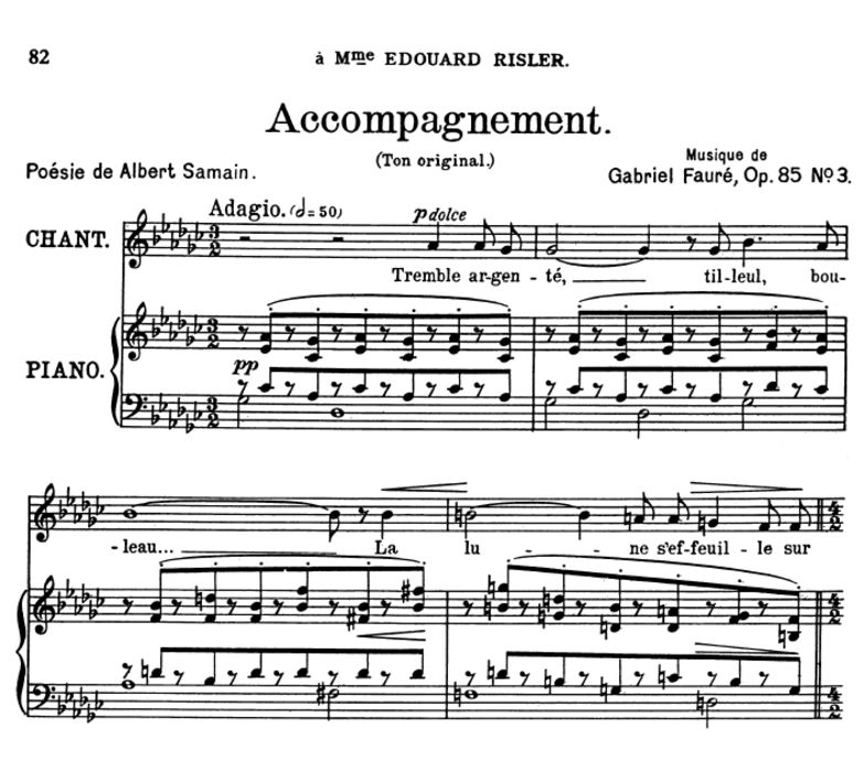 Accompagnement Op.83 No.3, Medium Voice in G-Flat ...