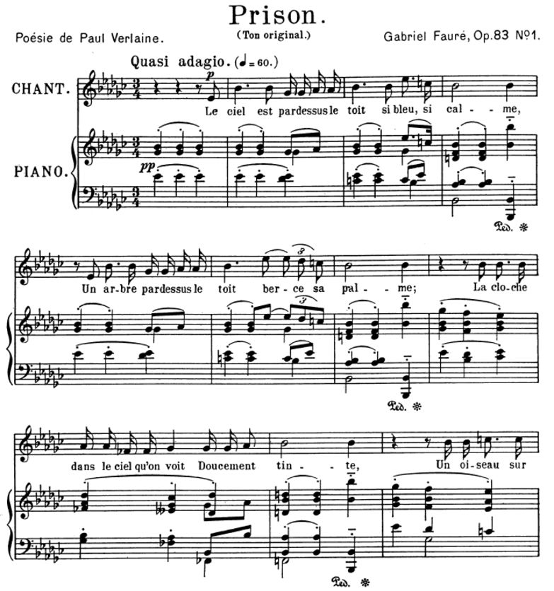 Prison Op.83 No.1, Medium Voice in E-Flat minor, G...
