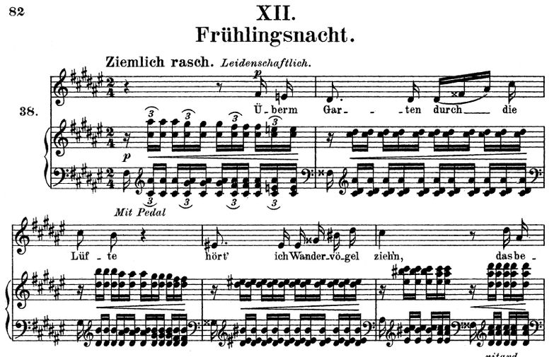 Frühlingsnacht, Op.39 No.12, Fis-Dur, R. Schumann ...