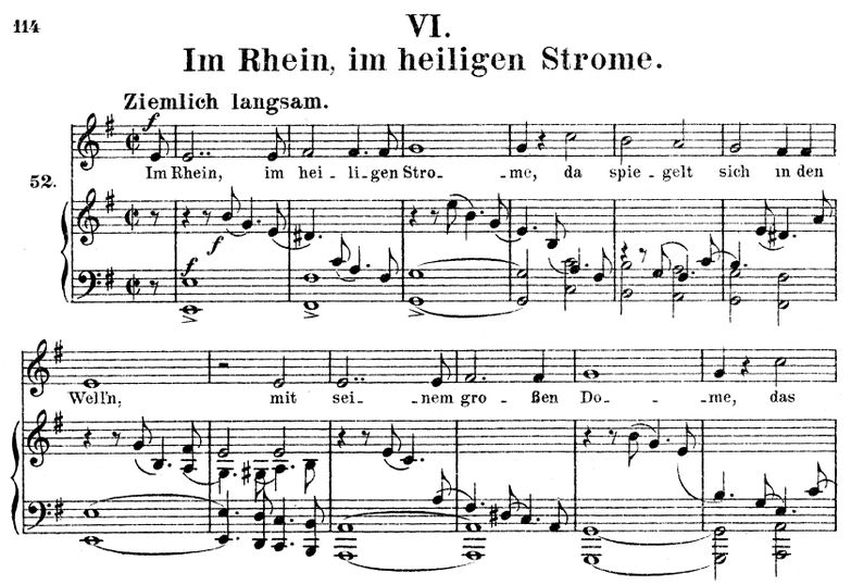 Im Rhein, im heiligen Strome, Op.48 No.6, e-moll, ...