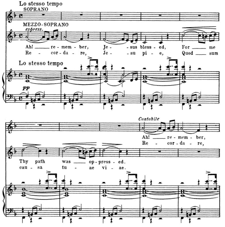 2 Sequenza: Recordare. Soprano and Mezzo; G.Verdi ...