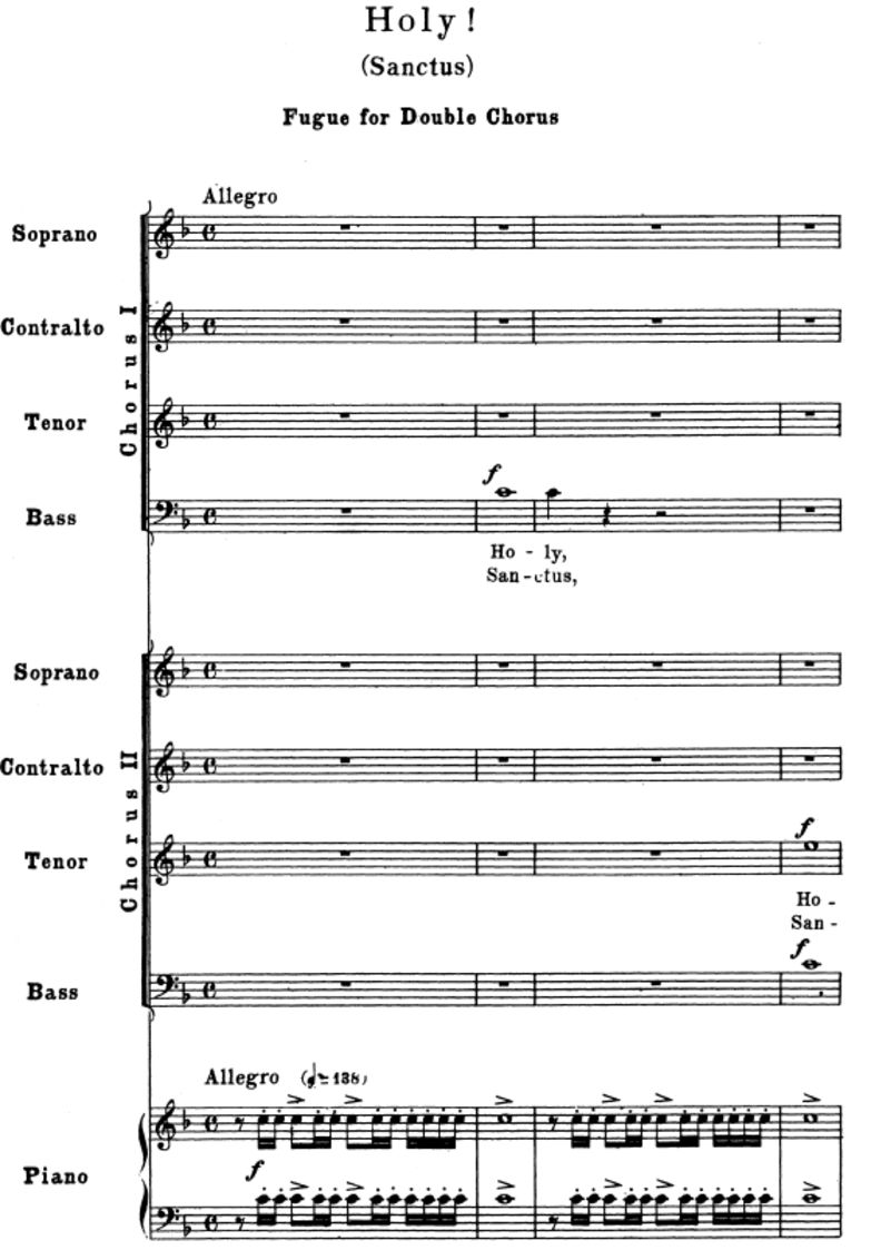 4 Sanctus, double Chorus SATB. G.Verdi Requiem Ed....