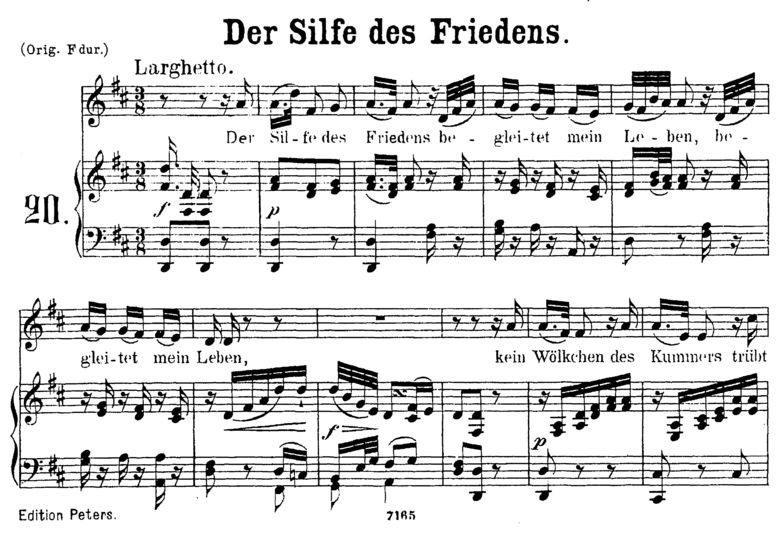 Der Sylfe des Friedens K.152, German Version of "R...
