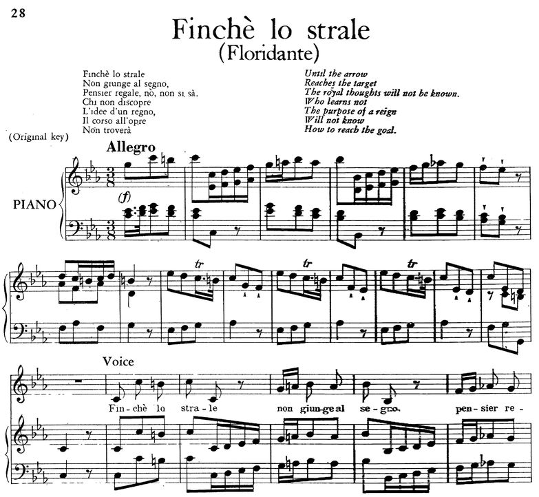 Finchè lo strale, Aria for Contralto in C minor, L...