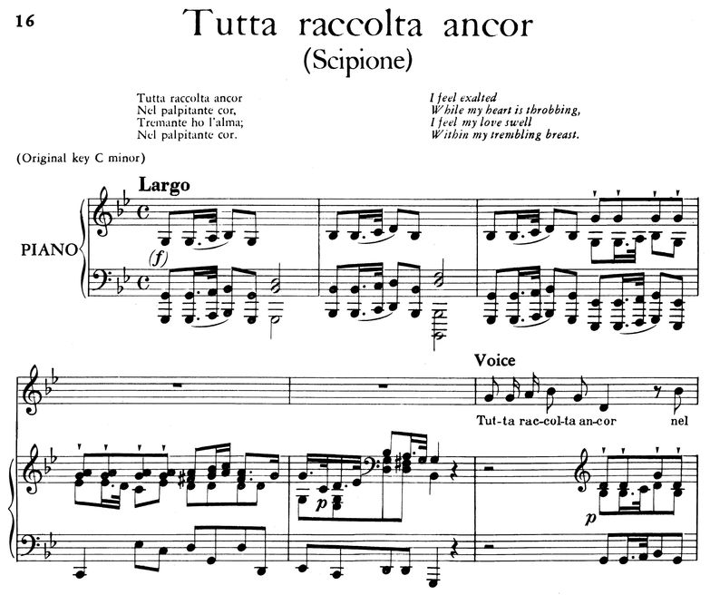 Tutta raccolta ancor, Aria for Low Voice in G mino...