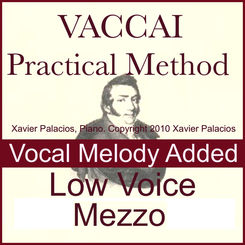 Vaccai practical method, Accompaniments with Mezzo...