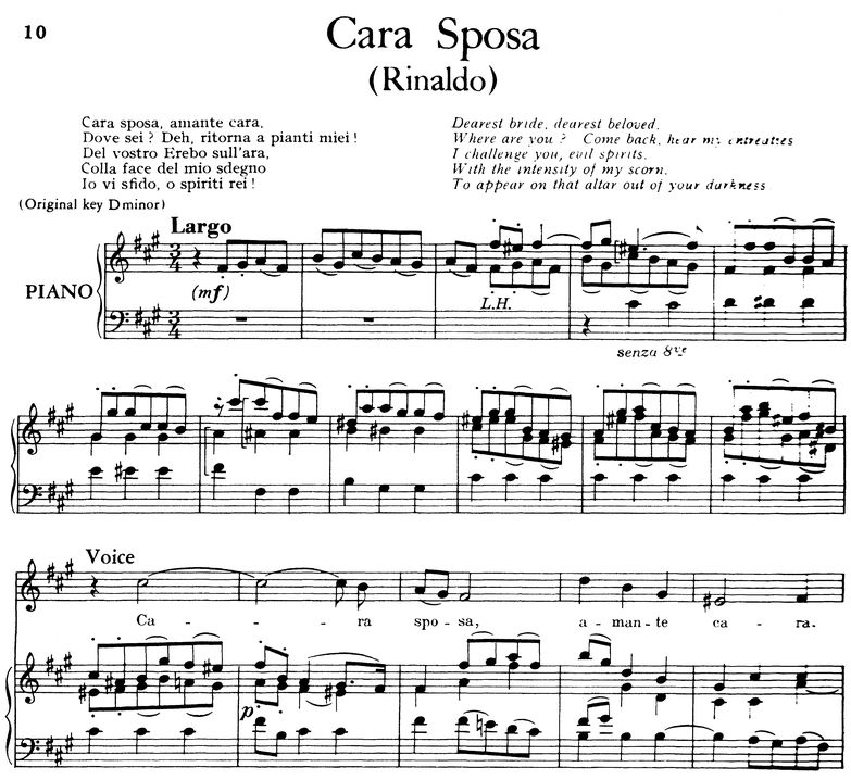 Cara sposa (Soprano Aria in f-Sharp minor (Rinaldo...