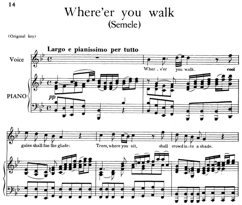 Wher'er you walk: Soprano Aria in B-Flat Major (Se...