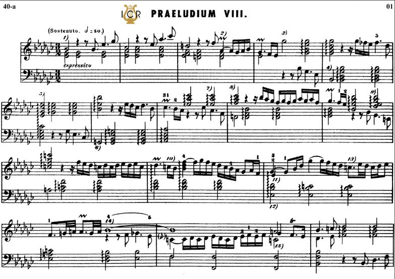 Prelude and Fugue No.8 in E-Flat minor BWV 853, J....