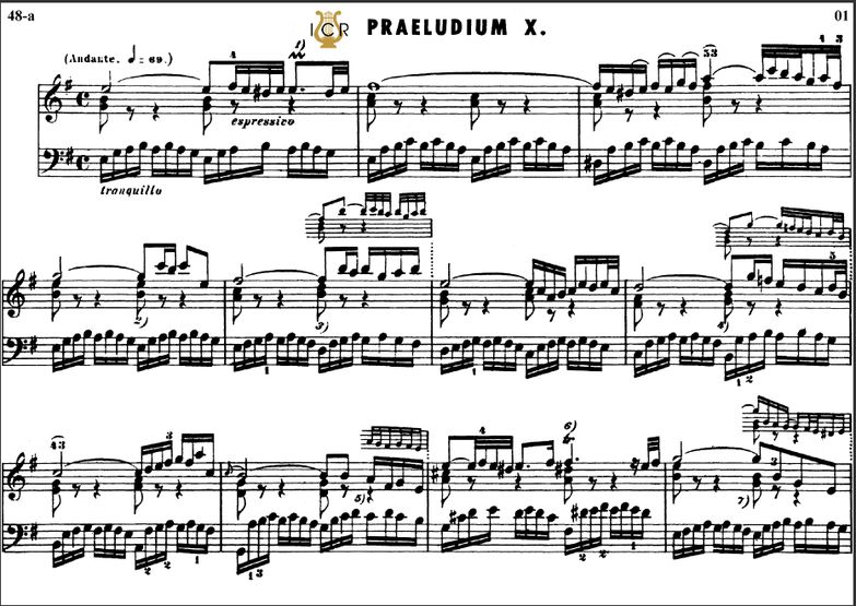 Prelude and Fugue No.10 in E minor BWV 855, J.S.Ba...