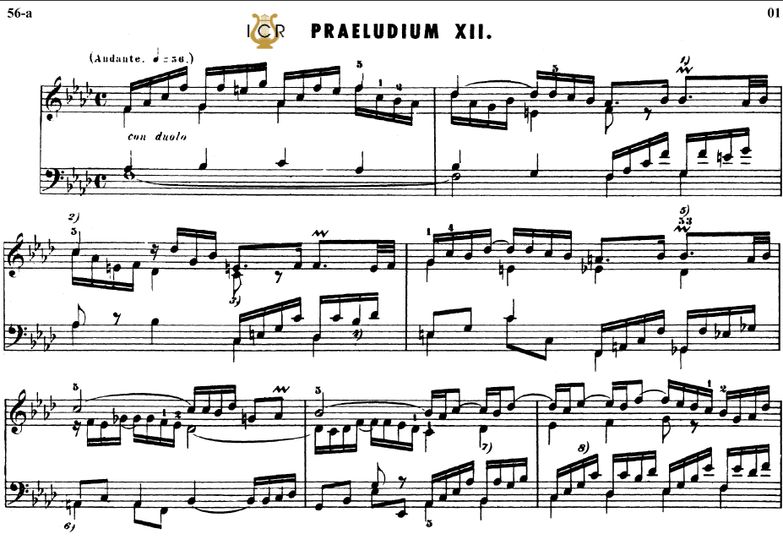Prelude and fugue No.12 in F minor BWV 857, J.S.Ba...