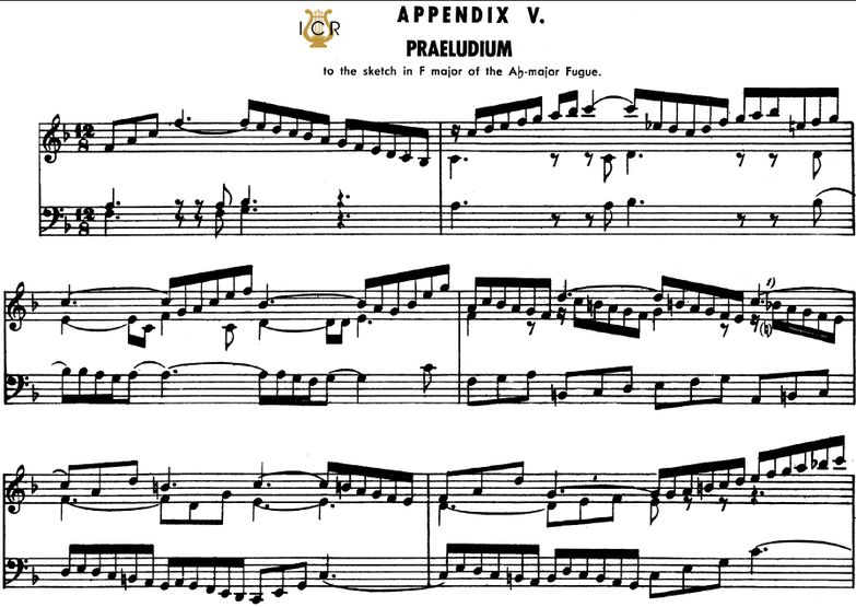 Appendix 5, Prelude to the sketch in F Major of A-...