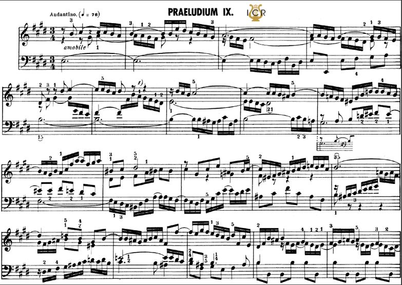 Prelude and fugue No.9 in E Major BWV 878, J.S.Bac...