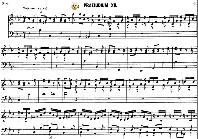 Prelude and fugue No.12 in F minor BWV 881, J.S.Ba...