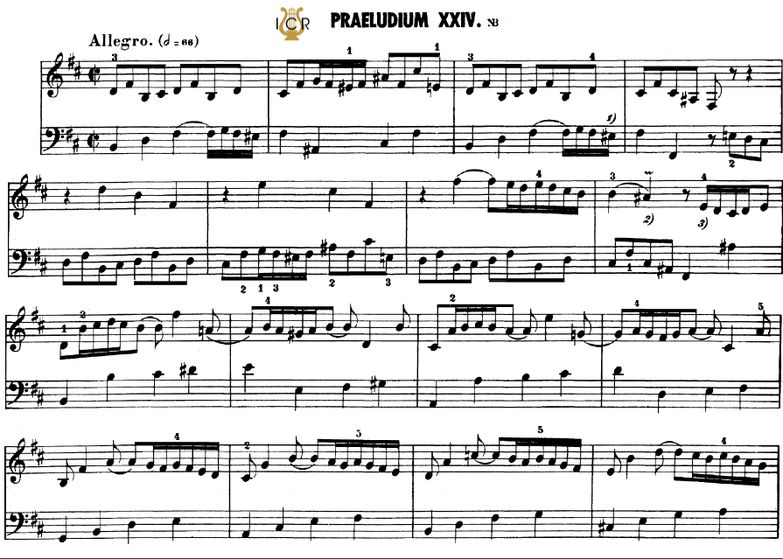 Prelude and fugue No.24 in B minor BWV 893, J.S.Ba...
