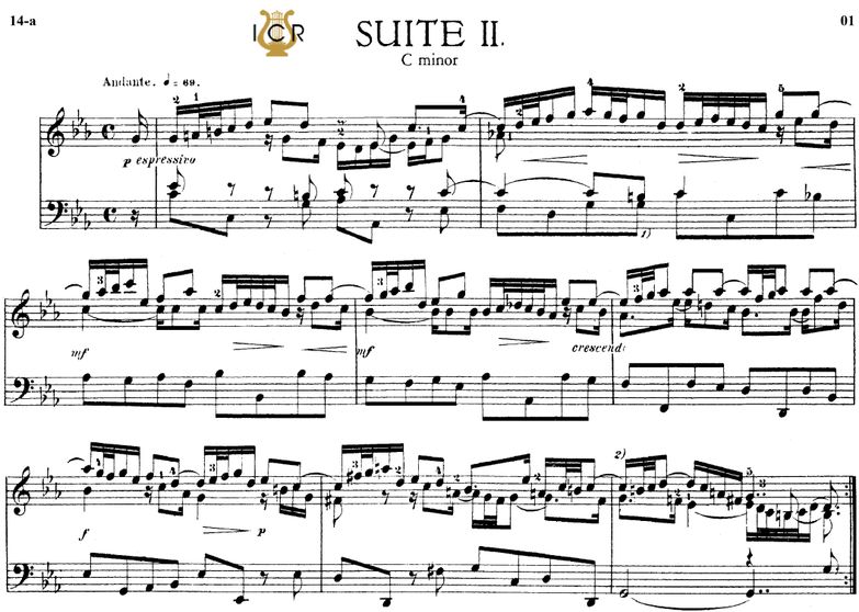 French Suite No.2 in C minor BWV 813, J.S.Bach, Bi...