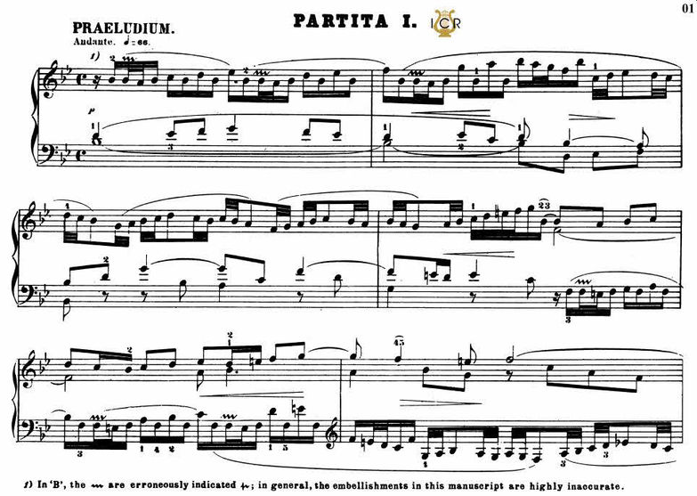 Partita No.1 in B-Flat Major BWV 825, J.S.Bach, Bi...