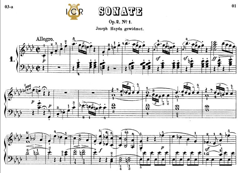 Piano Sonata No.1, Op.2 No.1 in F minor, L.V. Beet...