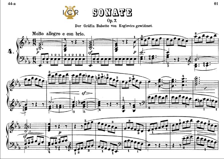 Piano Sonata No.4, Op.7 in E-Flat Major, L.V.Beeth...