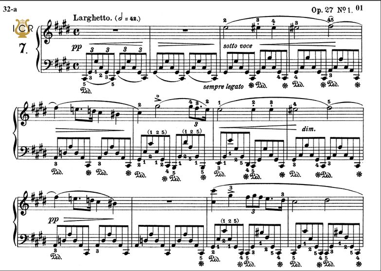 Nocturne No.7, Op. 27 No.1 in C-Sharp minor, F. Ch...