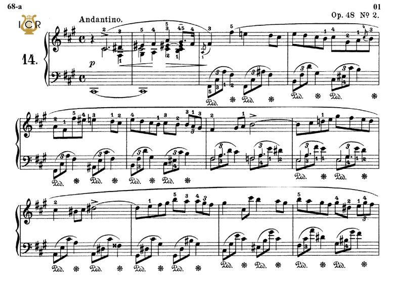 Nocturne No.14, Op.48 No.2 in F-Sharp minor, F. Ch...