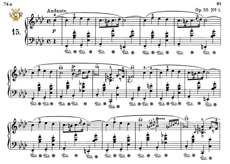 Nocturne No.15, Op.55 No.1 in F minor, F. Chopin, ...
