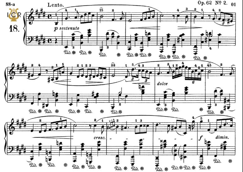 Nocturne No.18, Op.62 No.2 in E Major, F. Chopin, ...
