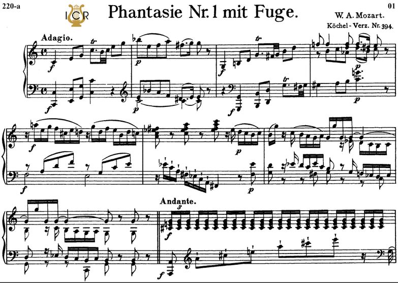 Fantasia and Fugue No.1, K.394 in C Major, W.A Moz...