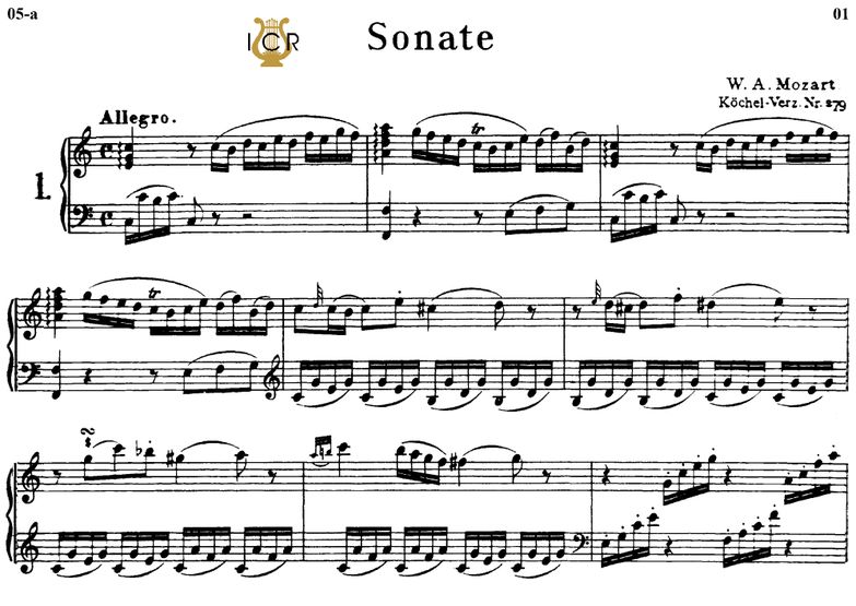 Piano Sonata No.1, K.279 in C Major, W.A Mozart, B...